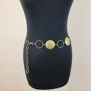Vintage Womens Boho Gold Tone Belt 39"